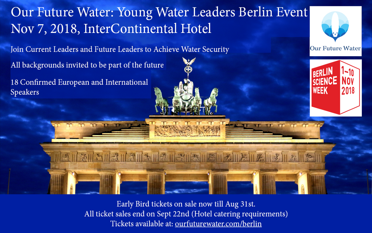 Our Future Water Berlin Event: Early Bird Tickets on sale now